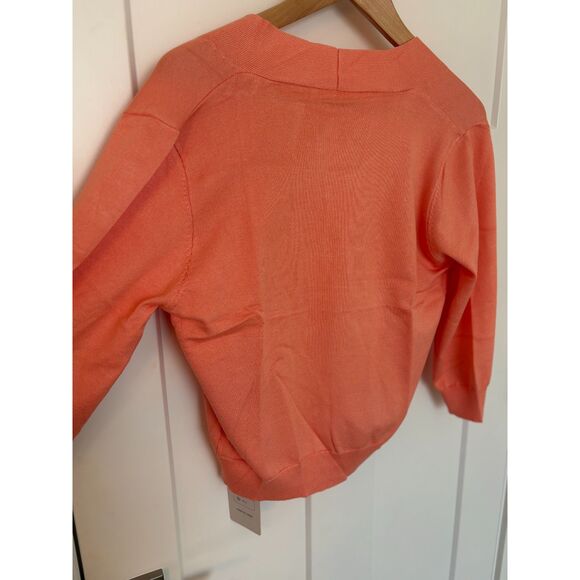 Peach Open Front Cardigan – Size L (New with Tags) - Picture 5 of 7